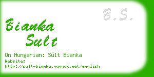 bianka sult business card